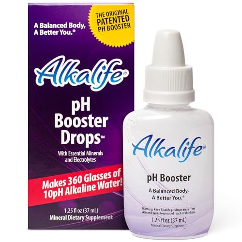 Alkalife pH Booster Drops | The First Patented Alkaline Water Booster to Neutralize Acid & Balance pH for Immune Support, Peak Performance, Detox, Overall Wellness – 1.25oz - Image 1