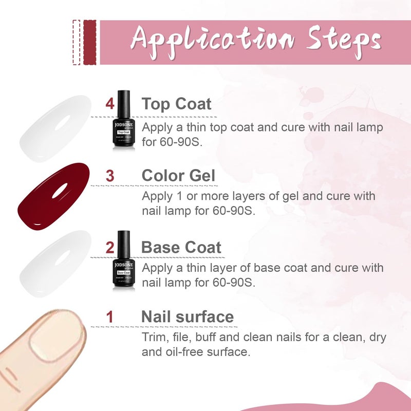 JODSONE 4 Bottles of 15 ML Capacity Builder Gel Nail Kit Building Nail for Extending Nails Need to Cured By Nail Lamp - Image 4
