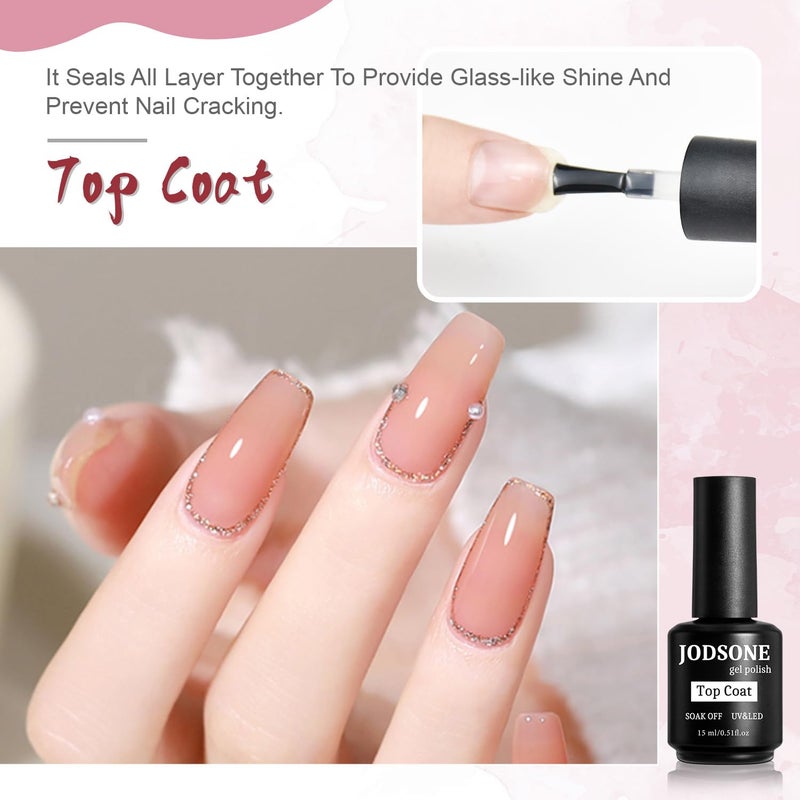 JODSONE 4 Bottles of 15 ML Capacity Builder Gel Nail Kit Building Nail for Extending Nails Need to Cured By Nail Lamp - Image 3