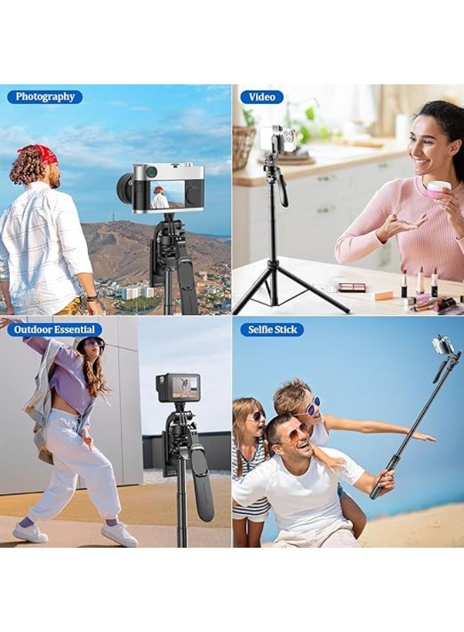 ترايبود وسيلفي ستيك قابل للتمديد 240 سم – حامل محمول للهاتف مع ريموت، دوران 360°، خفيف وسهل الحمل – مثالي للسفر، الفلوجينج والتصوير - Image 5