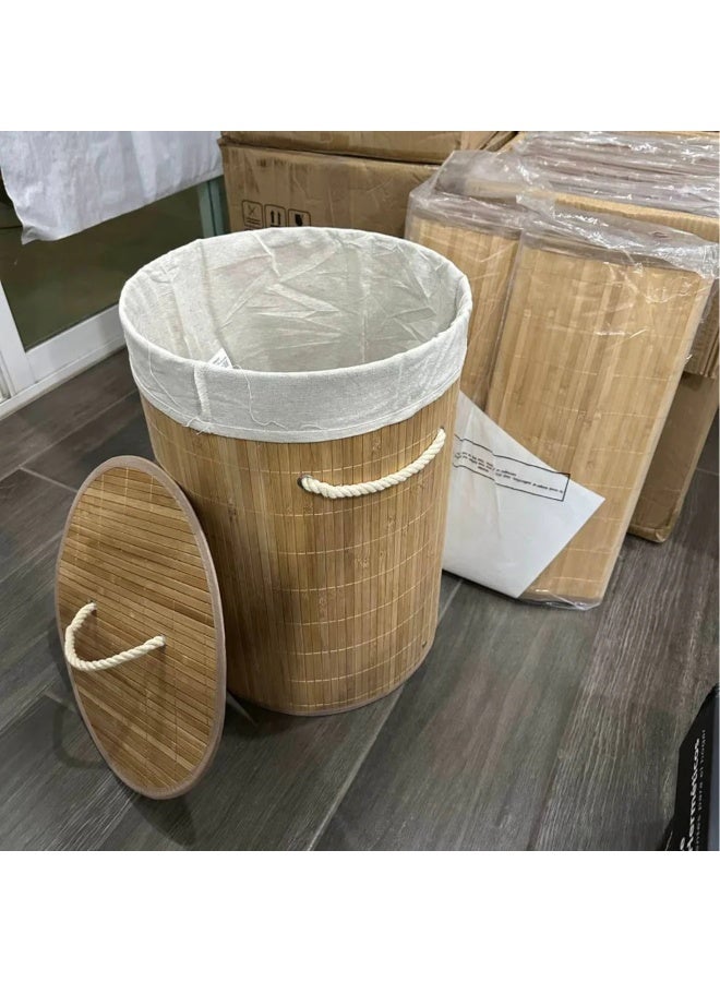 Collapsible Round Laundry Basket – Large Capacity Hamper with Handles – Durable, Lightweight & Foldable Clothes Storage Bin for Bedroom, Bathroom, or Dorm Room - Image 3