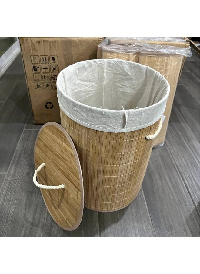 Collapsible Round Laundry Basket – Large Capacity Hamper with Handles – Durable, Lightweight & Foldable Clothes Storage Bin for Bedroom, Bathroom, or Dorm Room - Image 2