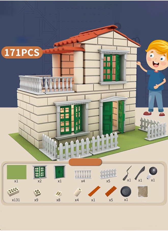 GROIC Mini Real House Building Kit STEM Learning Toys Building Blocks Educational Brick Construction Engineering Set 171 Pcs Displayable House Model Gift for Kids and Adult  - Image 2