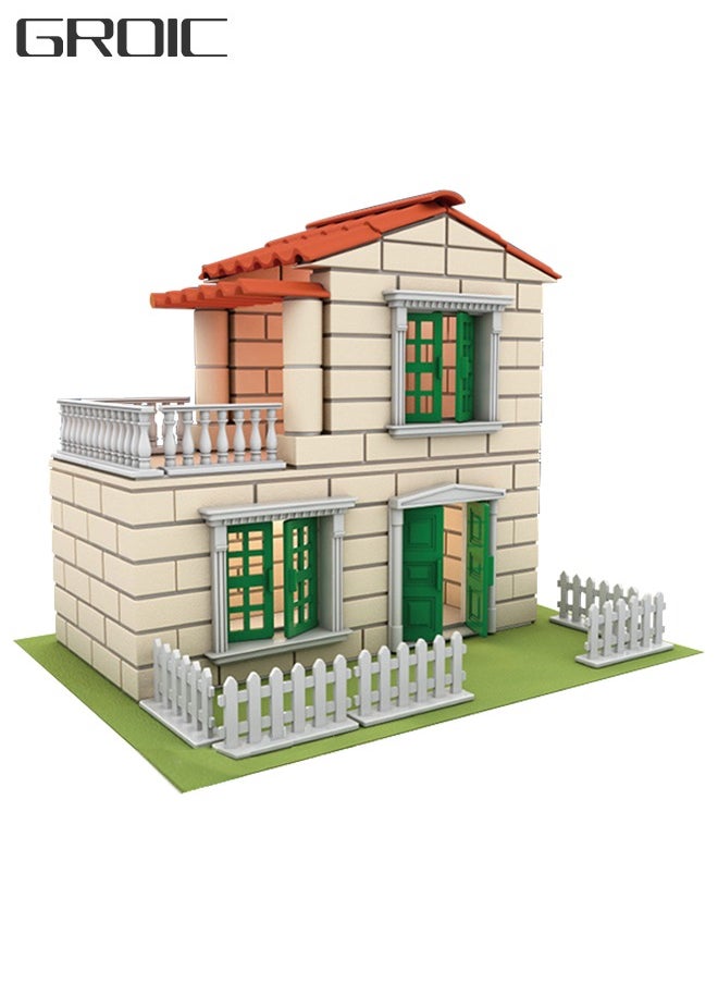 GROIC Mini Real House Building Kit STEM Learning Toys Building Blocks Educational Brick Construction Engineering Set 171 Pcs Displayable House Model Gift for Kids and Adult  - Image 1