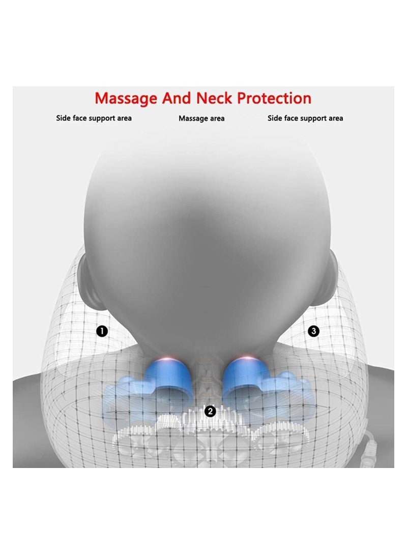 ELTRAZONE ELTERAZONE Rechargeable U Shaped Cervical Massage Pillow Neck Massager Vibration Pillow, Multifunctional Shoulder and Electric for Relax Muscles Fatigue - Image 4