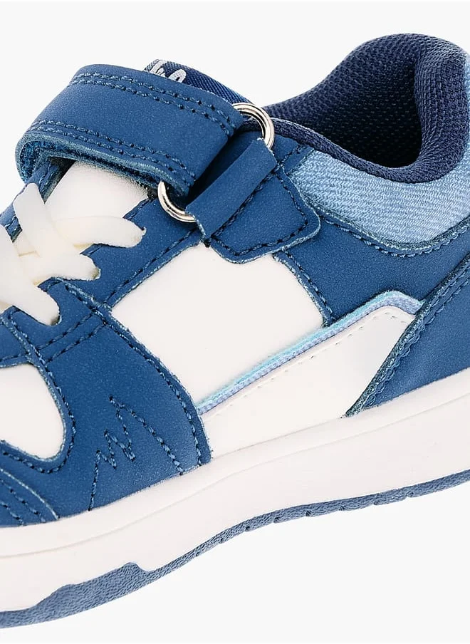 لي كوبر Boys' Colourblock Sneakers with Hook and Loop Closure