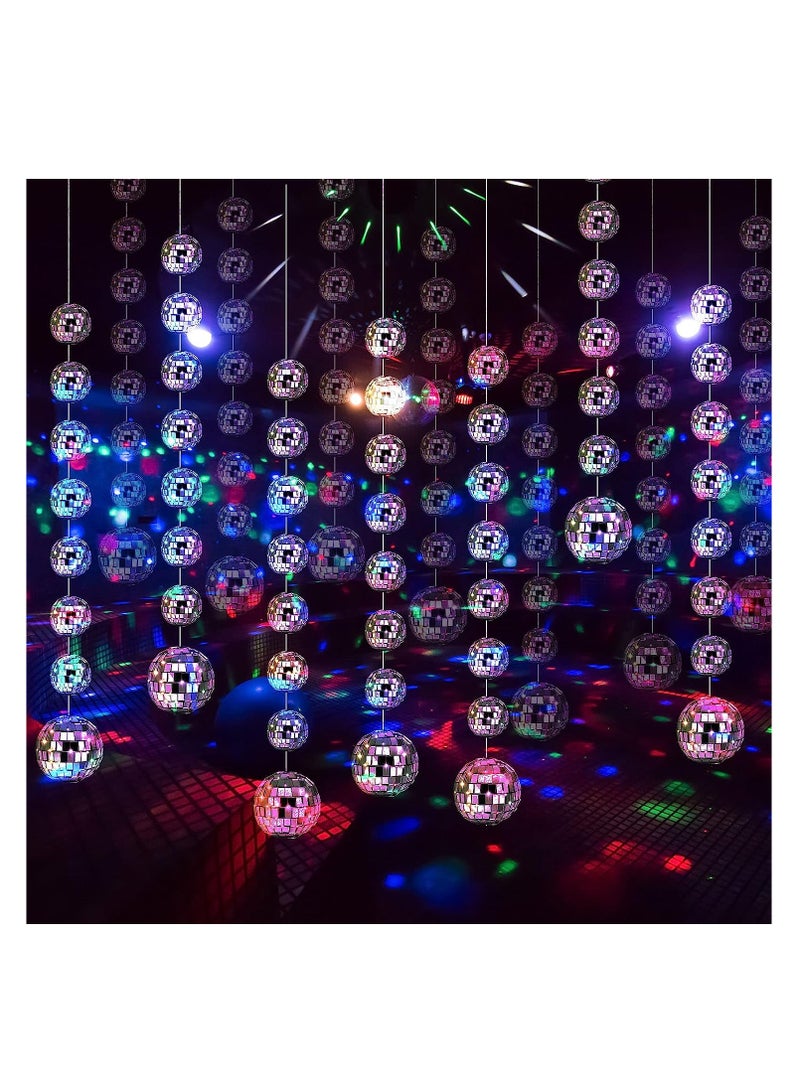 SYOSI Mini Disco Ball Ornaments, 4 Packs Reflective Silver Mirror Disco Hanging Ball Decor, for Tree Wedding Dance Music Festival Birthday Party Home Supplies, 1 Inch, 2 Inch - Image 2
