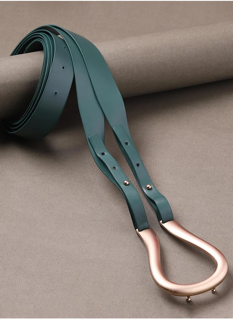 صوص هاوت Forest Green Solid Twist Belt