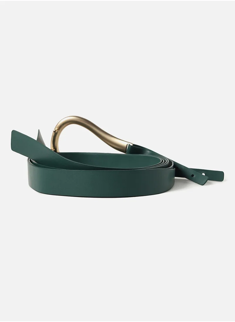 صوص هاوت Forest Green Solid Twist Belt