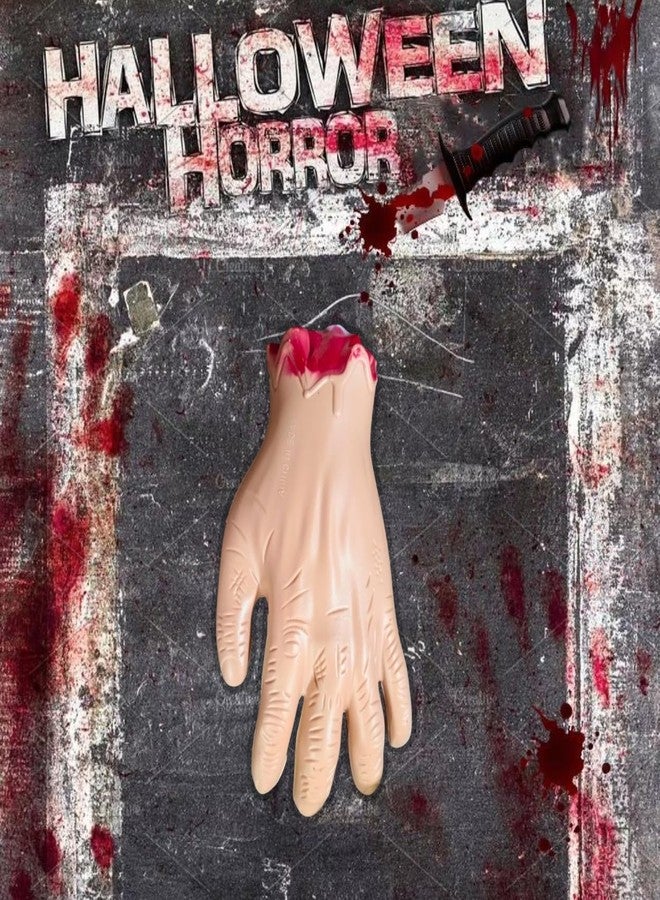 Shimmers Realistic Fake Hand for Halloween Decorations, Scary Prank Props & Horror Celebration Supplies - Lifelike Severed Hand for Haunted House, Creepy Display, and Halloween Costume Accessories - Image 5