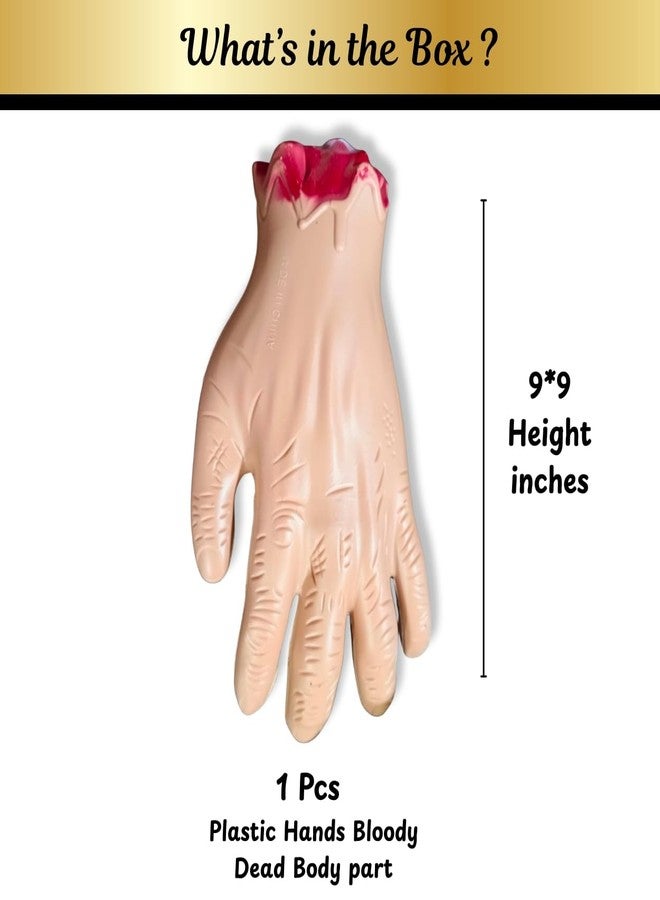 Shimmers Realistic Fake Hand for Halloween Decorations, Scary Prank Props & Horror Celebration Supplies - Lifelike Severed Hand for Haunted House, Creepy Display, and Halloween Costume Accessories - Image 2