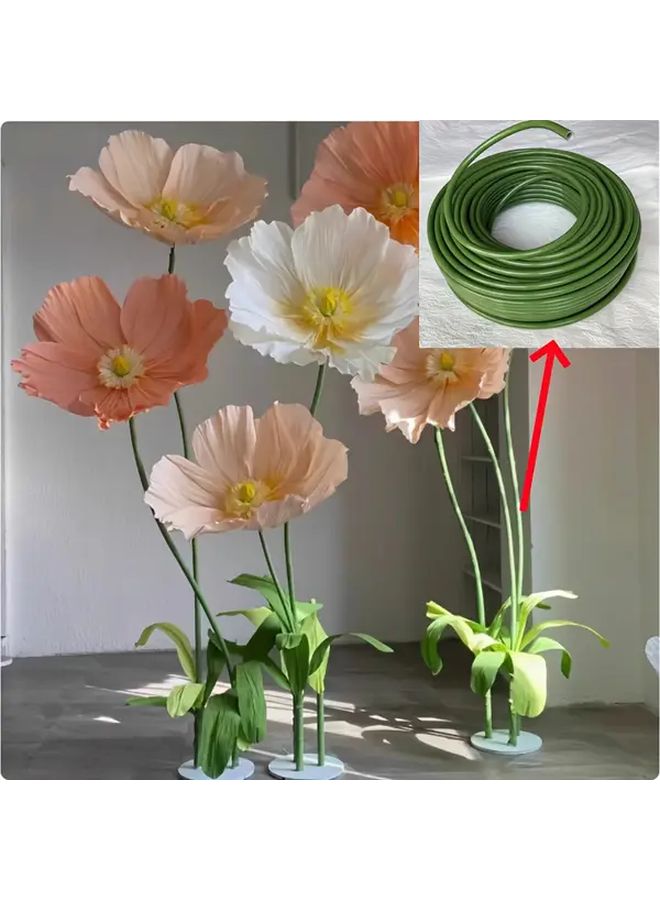 Green Flexible Bendable Pipe for Wedding Party Floral Decorations DIY Crafts Centerpieces - Image 1
