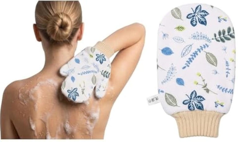 Exfoliating Gloves Body Scrubber,Deep Cleansing Exfoliating Bath Towel Scrub Glove,Self-Tanning Scrub Mitt-1pc -mulricolor - Image 1