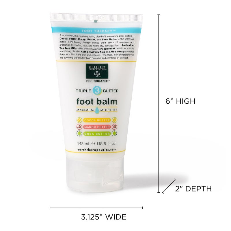 Earth Therapeutics Triple Butter Foot Balm 5 oz/ 148 ml - Image 2