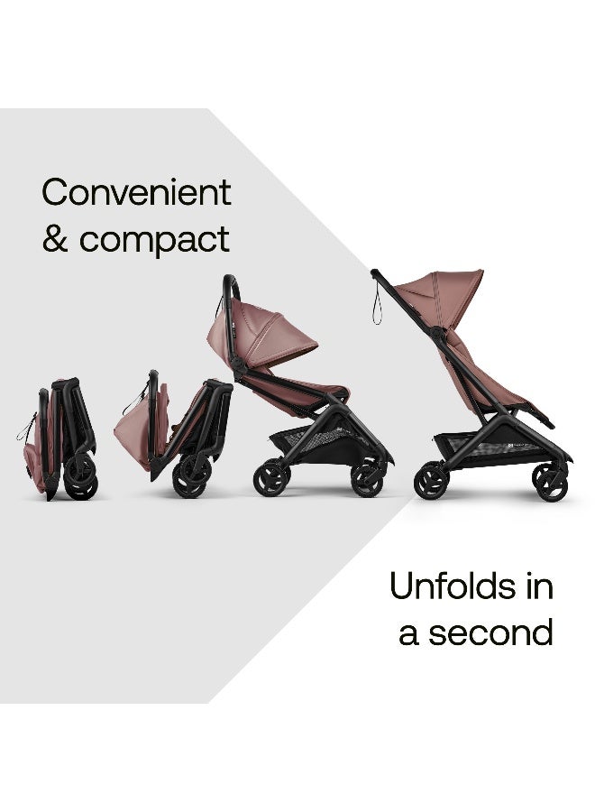 Bugaboo Butterfly 2 Ultra-Compact Travel Stroller, One-Hand Fold, IATA-compatible, Dusty Pink - Image 5