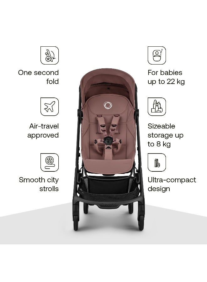 Bugaboo Butterfly 2 Ultra-Compact Travel Stroller, One-Hand Fold, IATA-compatible, Dusty Pink - Image 3