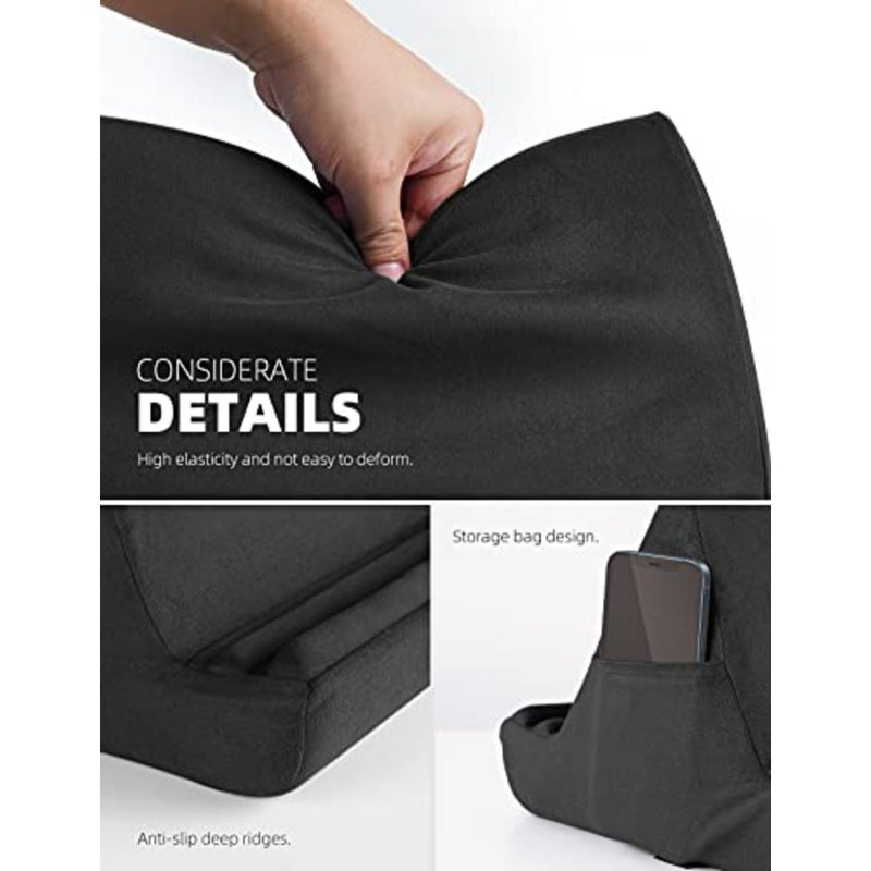 Tablet Pillow Holder Stand - Tablet Pillow Soft Pad for Lap, Bed and Desk with Pocket and 4 Viewing Angles, for iPad Pro 13, 11, 12.9, Air, Mini, Kindle, iPhone, 4-13" Devices - Image 5