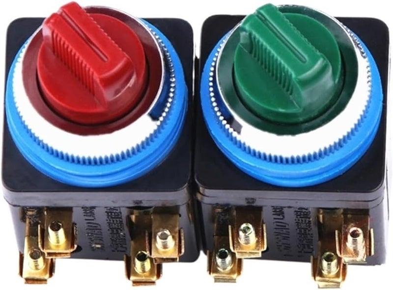 LA18 22X2 مفتاح دوار اختياري 25 مم موضعين أخضر 380 فولت زر كهربائي - Image 3