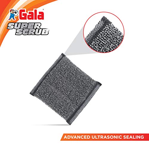Gala Super Scrub Set – Made of Steel – Black – Pack of 6 - Image 4