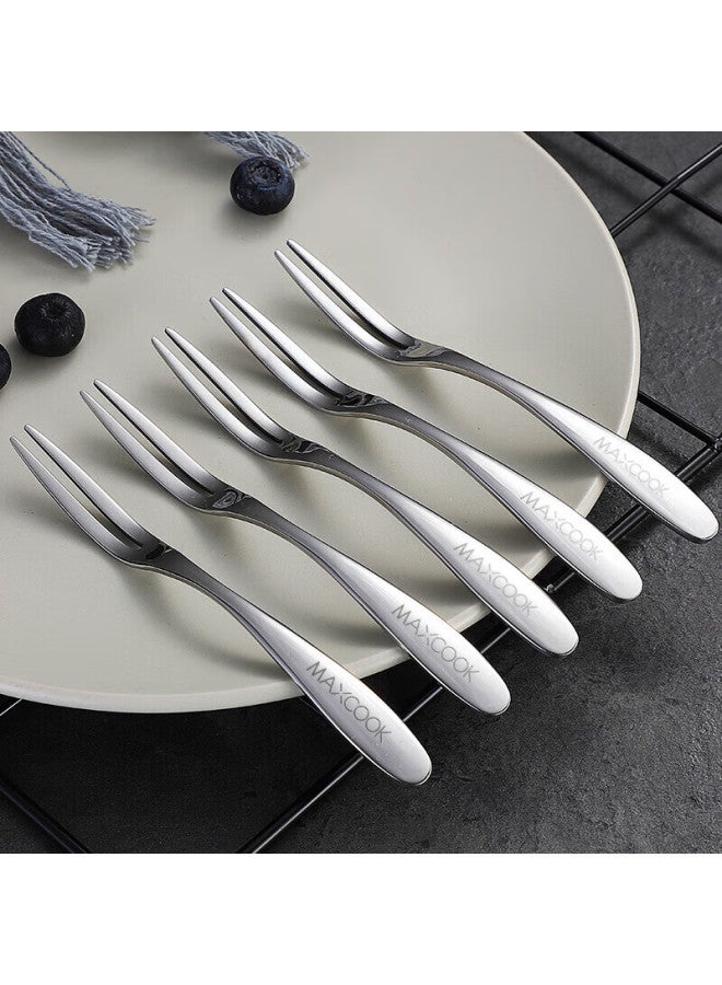 MAX COOK Meichun (maxcook) 304 Stainless Steel Fruit Forks, Dessert Forks, Mooncake Forks, 5-piece Set, Mcgc795 - Image 3