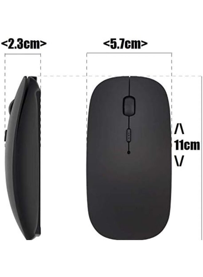 Rechargeable Wireless Bluetooth Silent Mouse – USB & Bluetooth Compatible with MacBook, iPad, iPhone, Android, PC, Laptop, Tablet  - Image 2