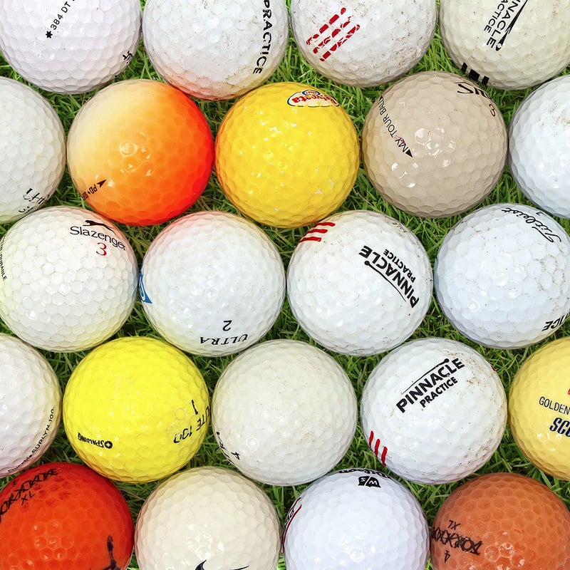 Bastex 100 Hit-Away Used Golf Balls Bulk - Recycled Golf Balls for Men - Practice & Range Golf Balls - Mix in Mesh Shag Bag - Image 3
