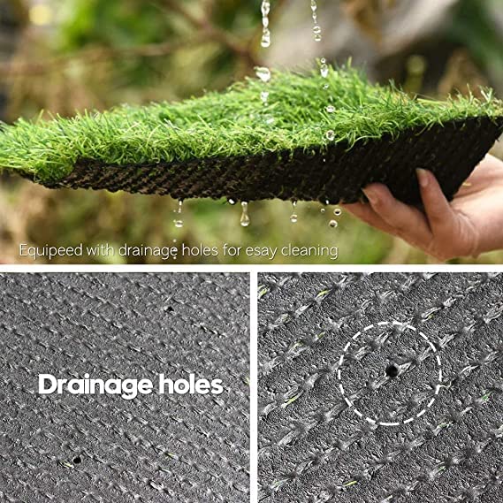 Eurotex 35 mm Artificial Grass Carpet Mat for Balcony, Lawn, Door, Soft Comfortable (PE & PP, Natural Green, 1.25 x 2 ft) - Image 2