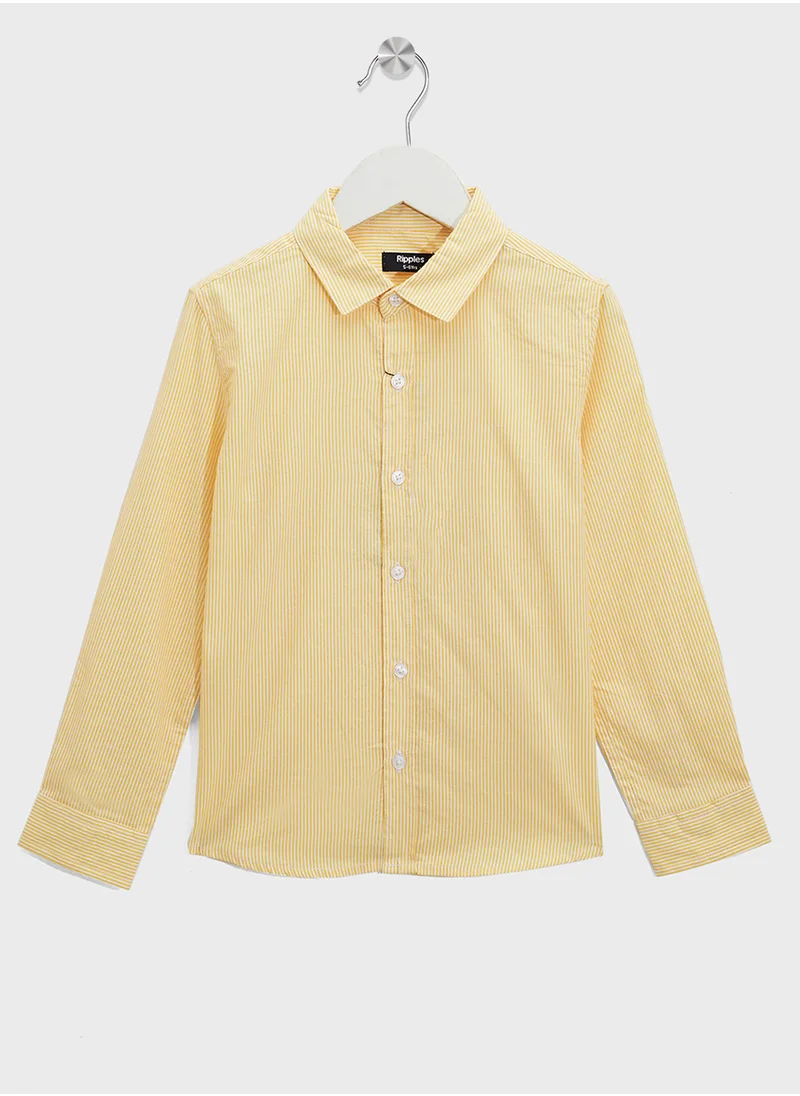 ريبلز مع نمشي Boys Regular Collar Shirts