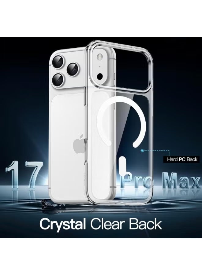 ZAFRA iPhone 17 Pro Max Case MagSafe Transparent Military-Grade Protection Strong Magnet Anti-Yellowing Scratch Resistant Cover - Image 3