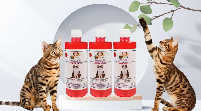 SWACCH Shampoo Specially FORMULATED for Indian Billi (500ML) (Pack of 3) Jasmine - Image 1