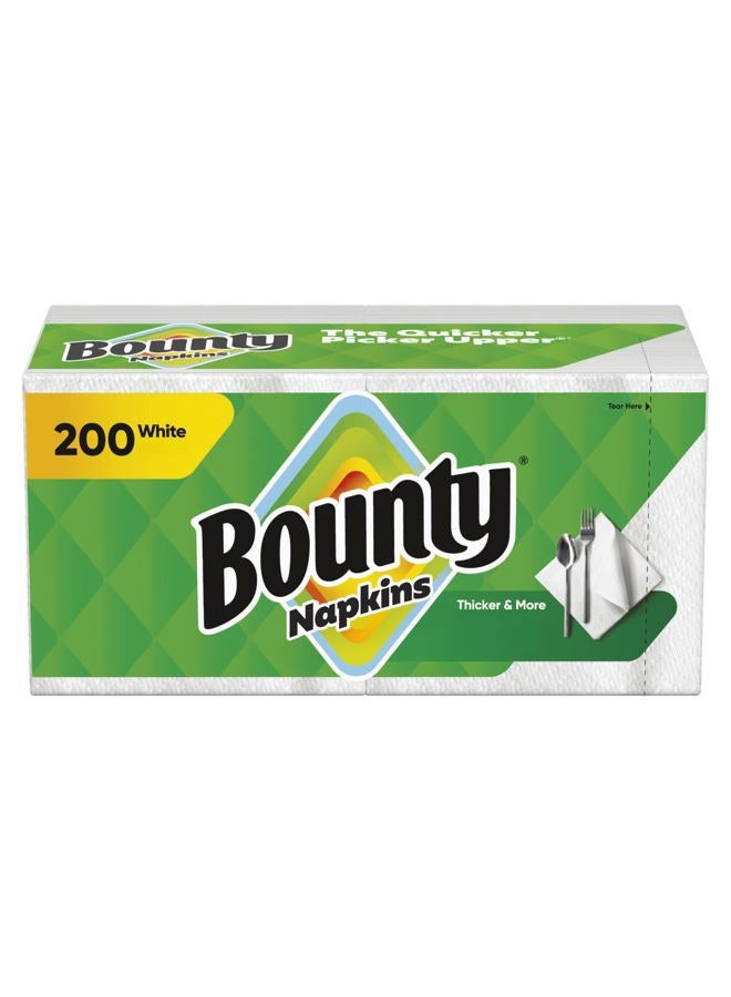 Bounty Quilted Napkins 1-Ply 12 1/10 x 12 White 200/Pack (96595PK) - Image 1