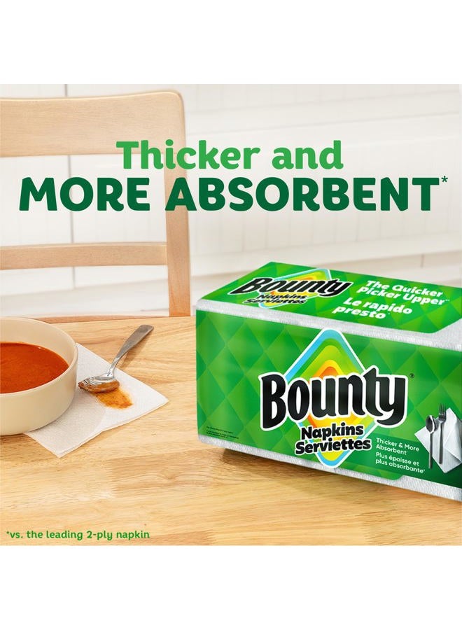 Bounty Quilted Napkins 1-Ply 12 1/10 x 12 White 200/Pack (96595PK) - Image 2