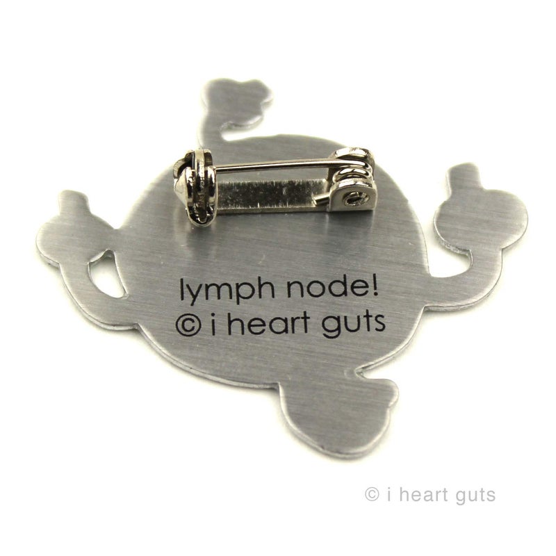 I Heart Guts Lymph Node Lapel Pin - Love at First Cyte! by I Heart Guts - Image 4
