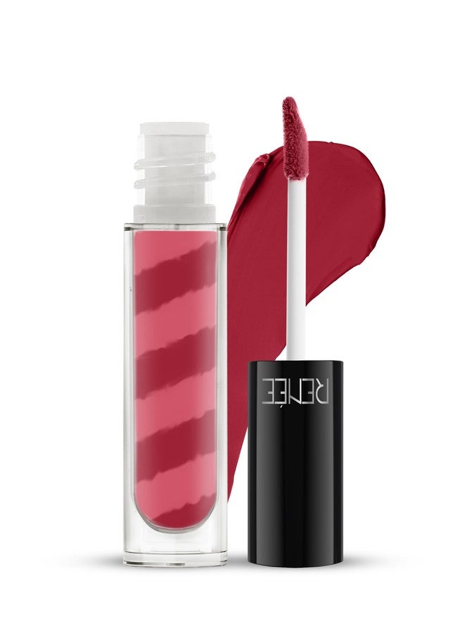 RENEE Marble Liquid Lipstick - LM01 Cara 4.5ml, Rich Color Payoff & Matte Finish| Weightless, Unique Long Lasting Formula, Transfer & Smudge Proof| Enriched with Vitamin E & Jojoba Oil - Image 2
