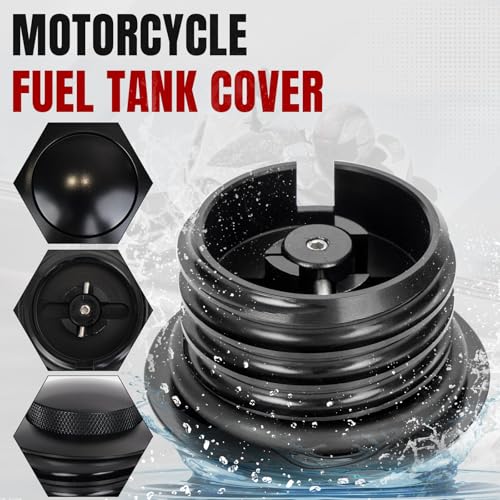 BHB Motorcycle Fuel Tank Pop-up Fuel Gas Oil Tank Cap Compatible With Harley Davidson Regular Thread 1982-2018 (Black) - Image 3