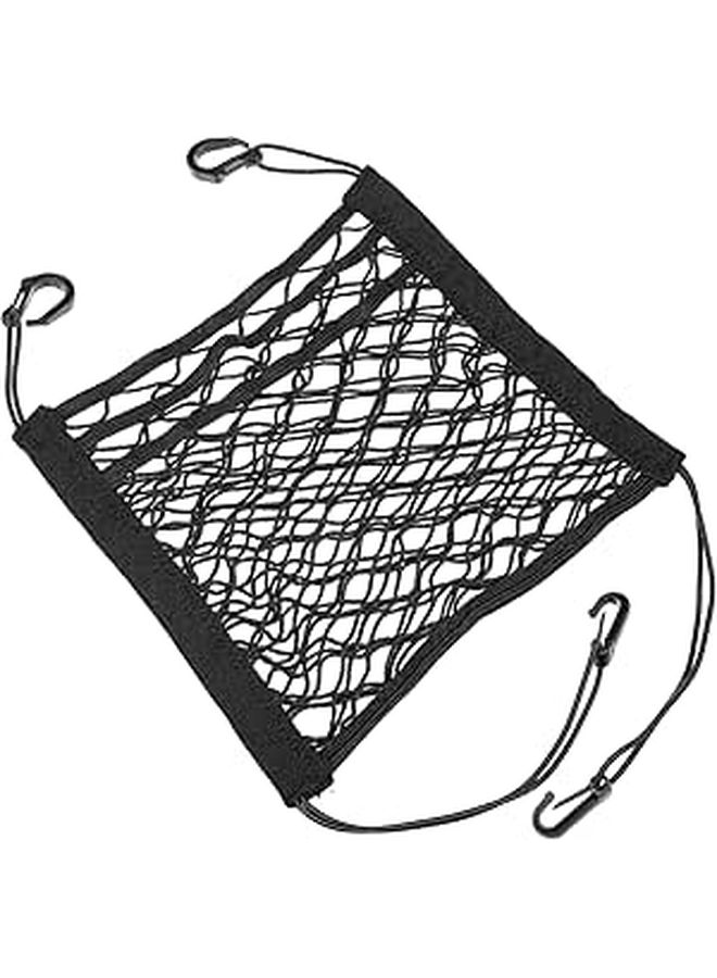 Unomor Car Organizer Bag Stretchy Mesh Storage Net For Headrest Easy Access Elastic Durable Black Pet Barrier - Image 1