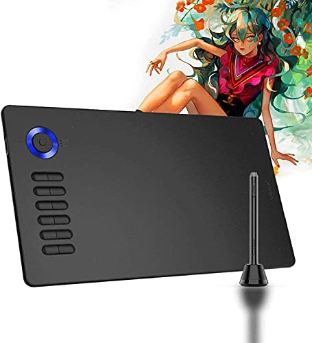 VEIKK A15Pro Digital Drawing Tablet 10 x 6 Inch Graphics Tablet with 12 Shortcut Keys and 1 Quick DialSupports Tilt Functionfor MAC Windows Linux and Android OS8192 Levels Blue - Image 1