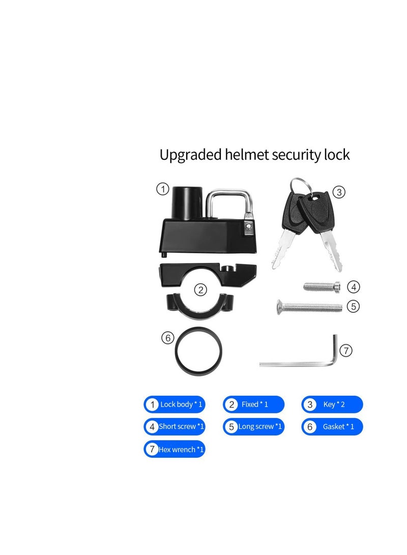 Y&D Motorcycle Helmet Lock, Motorbike Safety Universal Parts Security Lock with 2 Keys Set for Motorcycles Bicycles Electric Vehicles Black - Image 5