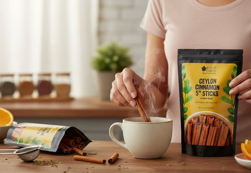 Bliss of Earth Premium Ceylon Cinnamon Sticks 5 Inch (100g), True Sri Lankan Dalchini, Sweet Aromatic Whole Cinnamon for Tea, Coffee, Kahwa, Baking & Cooking - Image 2