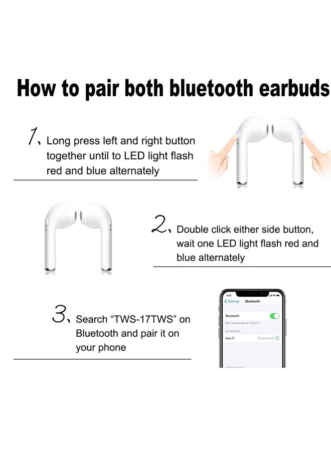 Generic - I7S TWS Mini Bluetooth Earphones White ports Earbuds Stereo Wireless Microphones - Image 1