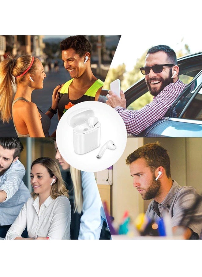 Generic - I7S TWS Mini Bluetooth Earphones White ports Earbuds Stereo Wireless Microphones - Image 1