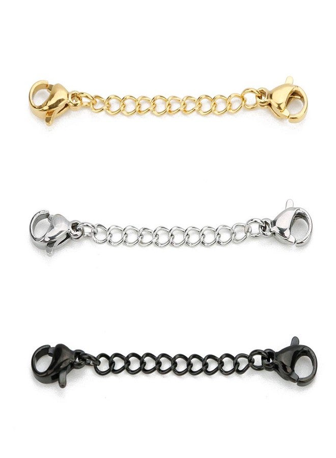 سوبيربليس 5 قطع من سلاسل تمديد من الفولاذ المقاوم للصدأ مع مشابك مزدوجة 50 مم/2 بوصة سلاسل تمديد تجعل قلادتك أطول لمستلزمات صنع القلادة والأساور والمجوهرات (لون الفولاذ) - Image 4