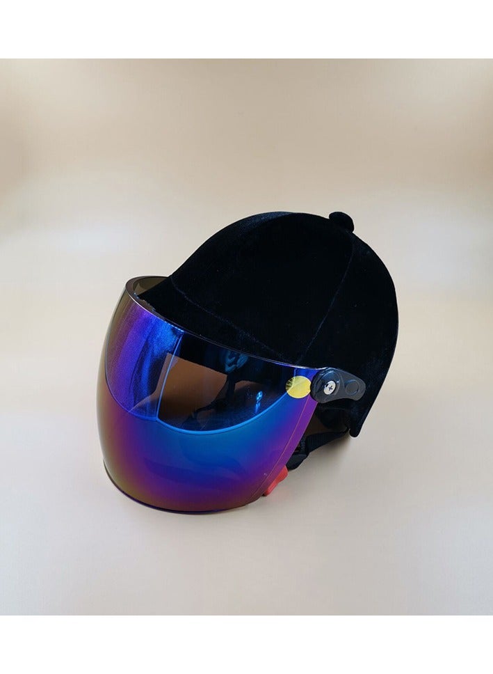 CORSA New Velvet Cloth UV Protective Mirror Riding Outdoor Protective Helmet 