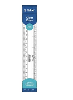 Maxi Maxi MX-PR15 Plastic Ruler, 15 cm Size, Clear  - Image 1