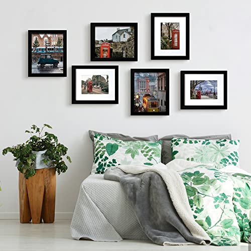 BESCRCL إطار صور BESCRCL 8x10 باللون الأسود مجموعة من 6، عرض الصور 5x7 مع إطار أو 8x10 بدون إطار للتعليق على الحائط أو وضعها على الطاولة - Image 5