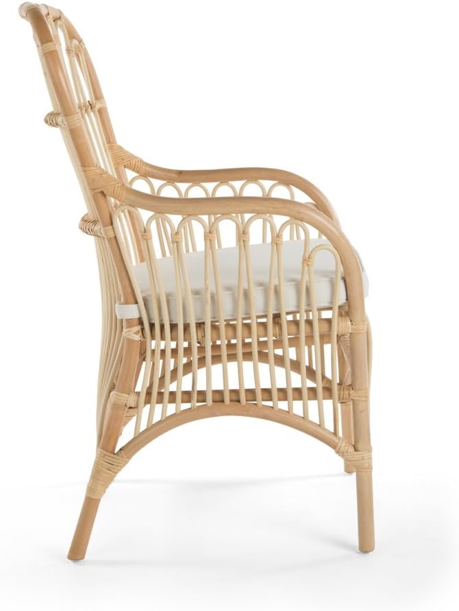 Kouboo KOUBOO Rattan Dining Chair Set of 2  Boho Accent Chair Mid Century Modern Kitchen Seating Farmhouse Style Dining Room Furniture Chairs for Dining Table Living Room Natural  - Image 4