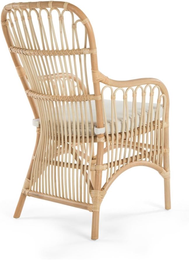 Kouboo KOUBOO Rattan Dining Chair Set of 2  Boho Accent Chair Mid Century Modern Kitchen Seating Farmhouse Style Dining Room Furniture Chairs for Dining Table Living Room Natural  - Image 5