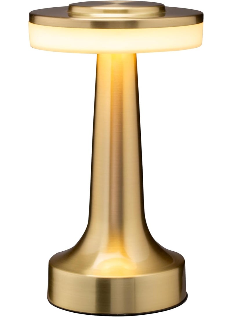 سوفام مصباح جدول المؤشر المحمول مع مستشعر اللمس، 3 مستويات السطوع، بطارية قابلة لإعادة الشحن حتى 48 ساعة الاستخدام، ضوء ليلي للأطفال، مصباح حامل الليل، مصباح جانب السرير (ذهبي) - Image 1