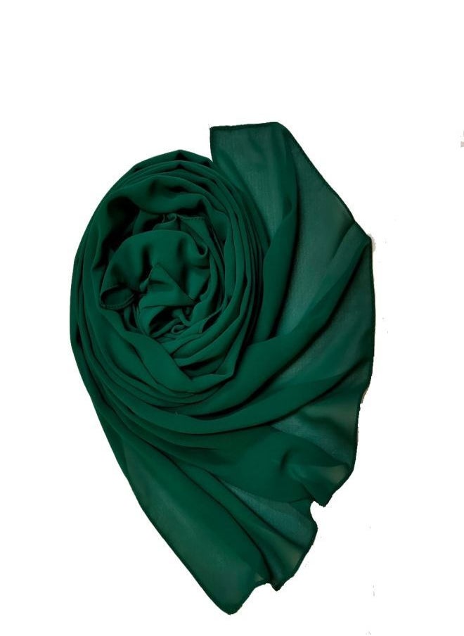 Fatah - Scarf Chiffon Crepe Solid - Green - From Fatah - Image 1