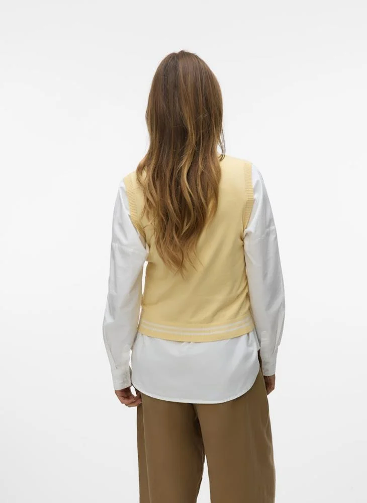 VERO MODA  V-Neck Knit Vest for Women | Best Price UAE
